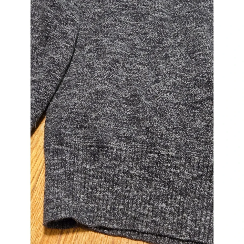 American Eagle Mens Large Charcoal Gray V-Neck Marl Cotton Athletic Fit Sweater